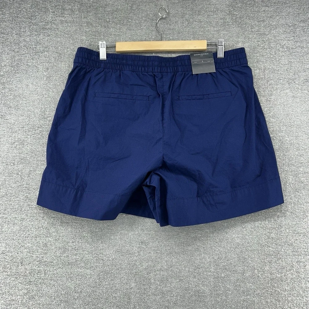 Banana Republic Shorts Men Size Large Blue Elastic Waist Casual Cotton‎ NEW
